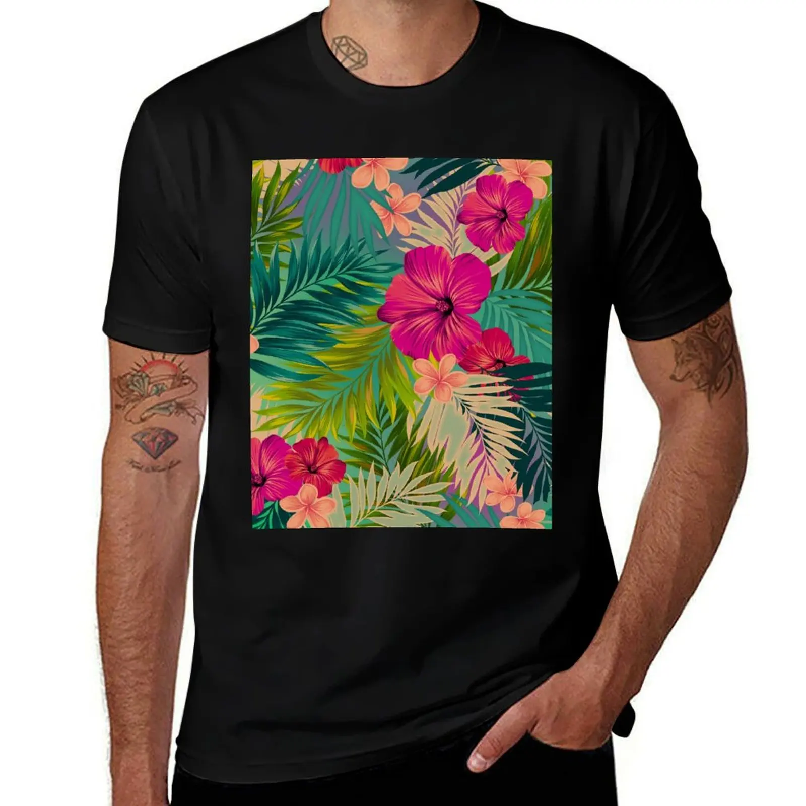 

t man shirt t funny summer shirt shirts Sunset beach cotton - hot pattern graphic tropical man cotton t T-Shirt