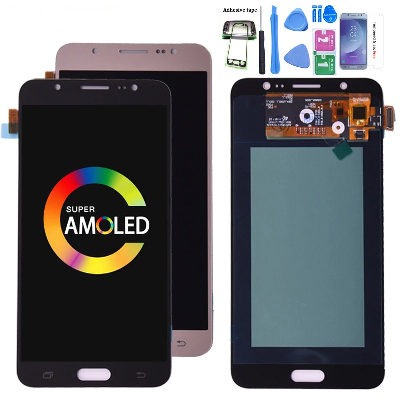 Original Super Amoled For Samsung Galaxy J7 2016 J710 SM-J710F J710M J710H  LCD Display And Touch Screen Digitizer Assembly