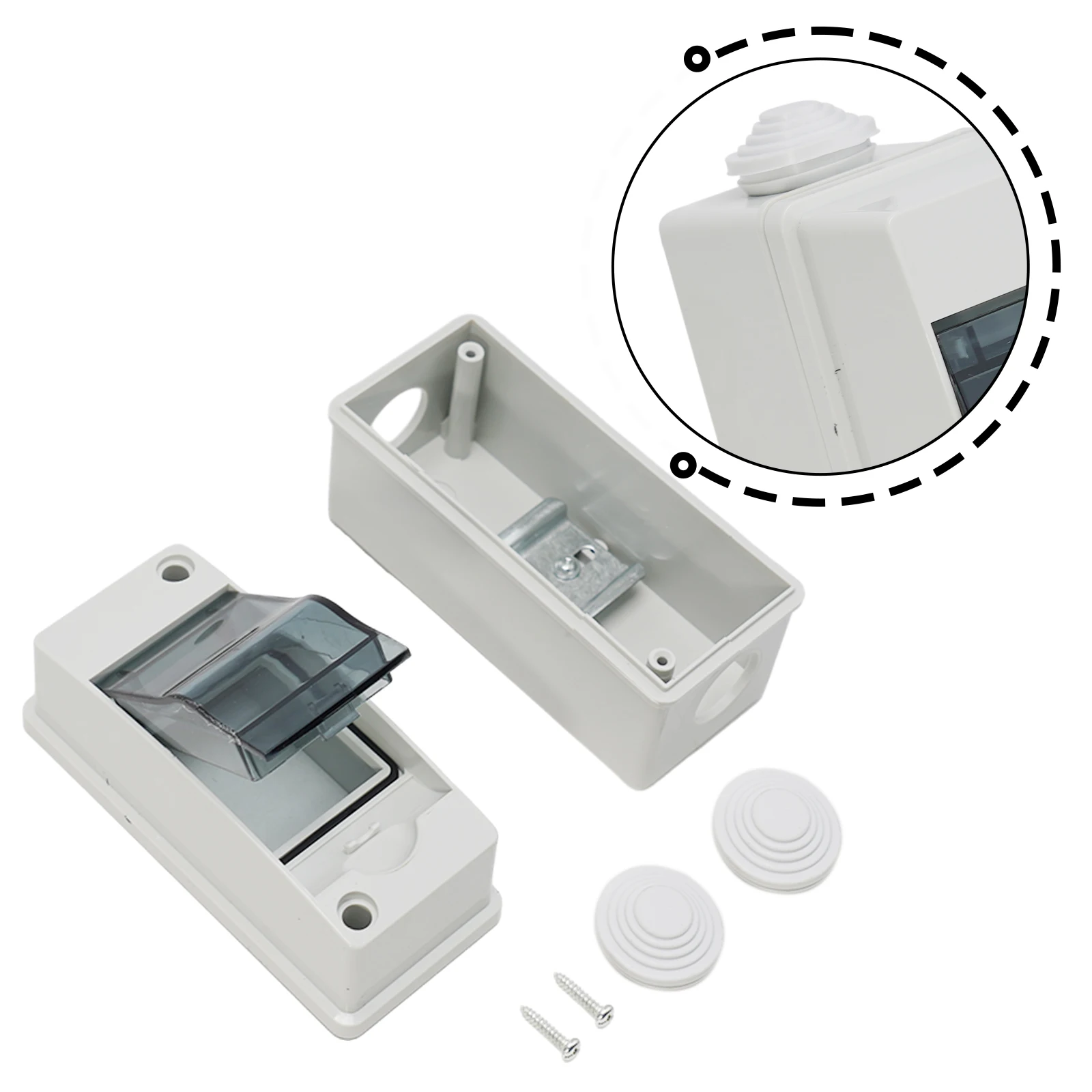 Distribution Box Combination of Durability and Wiring Design for Distribution Box with Transparent Cover and Accessories