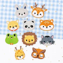 Cute Animal Embroidery Patches For Clothing Kids Iron-on For Clothing DIY Applique Scratch Patch Parches Para Coser