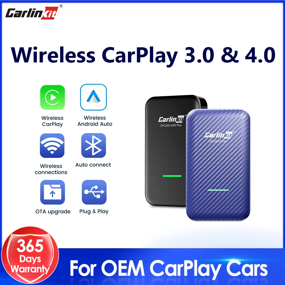 CarlinKit 4.0 Wireless CarPlay Box Android Auto Mini 3.0 Adapter Upgrade Factory Car Play Dongle for Audi VW Poineer Porsche Kia