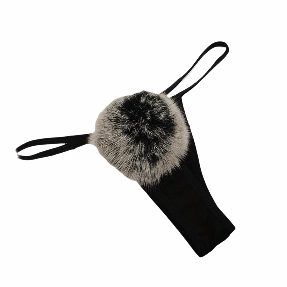 

2023 Cute Underwear Rabbit Tail Women Cosplay Thong G-String Women Panties Bikini T-Back