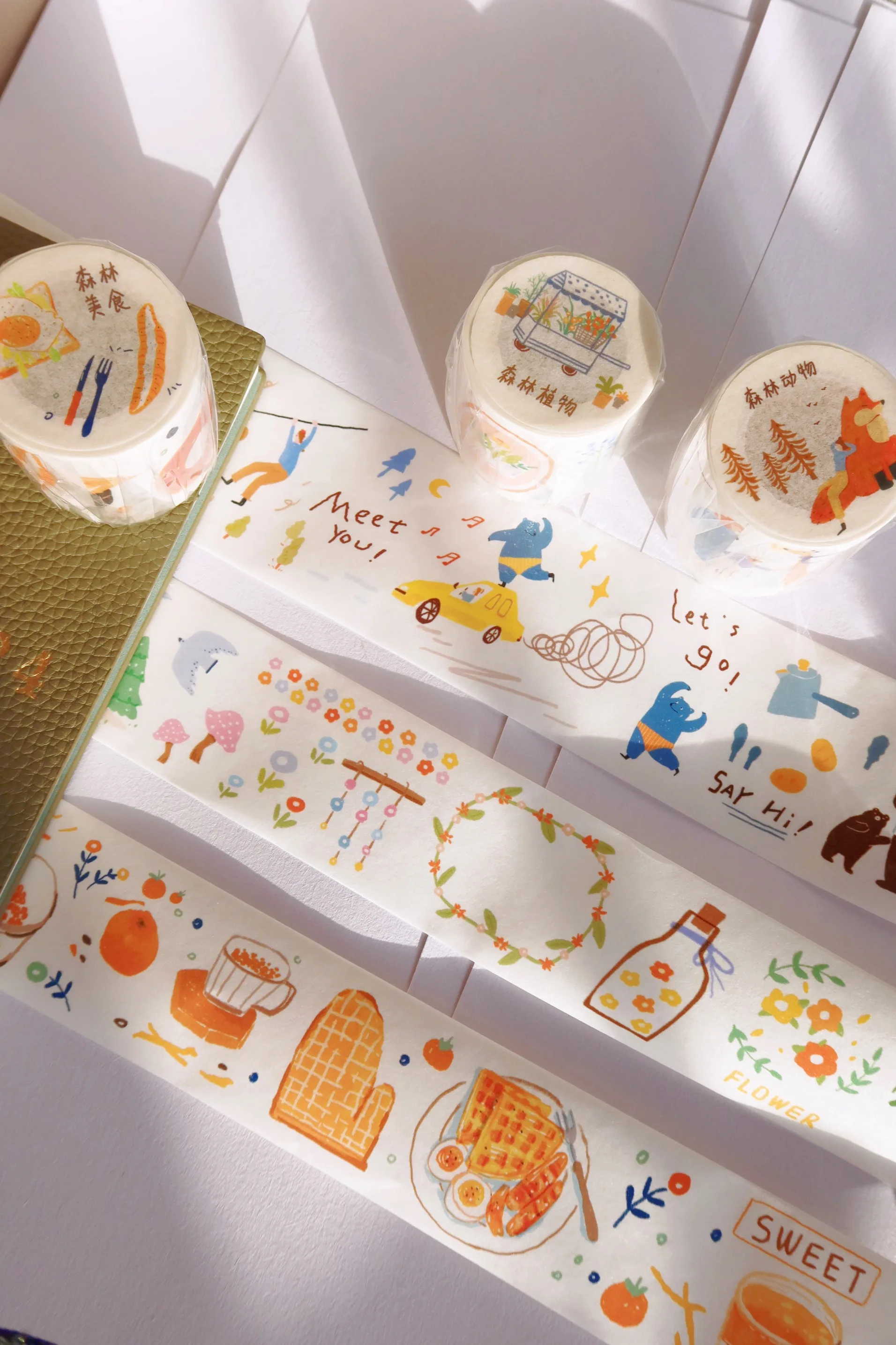 Vintage Forest Party Washi PET Tape Planner DIY Card Making Scrapbooking Plan Decorative Sticker