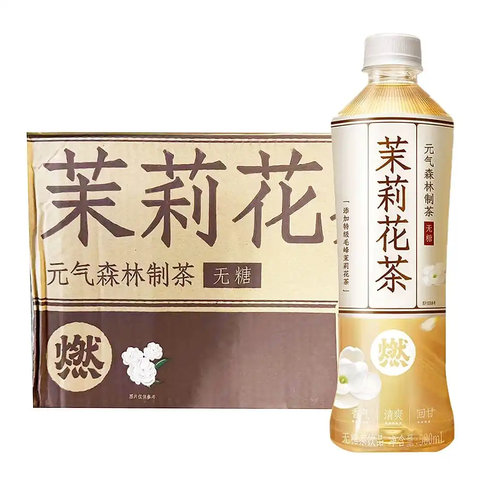 Hutan Genki Jasmine teh, bebas gula, 500ml x 15 botol per kasus