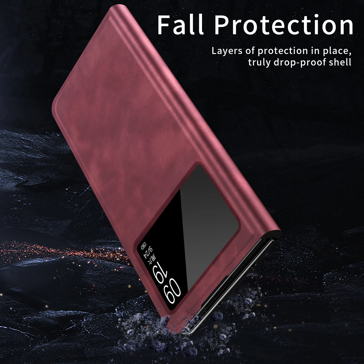 Magnetic Suction Cover Folding Case For Xaiomi Mix Fold 2 High-end Business Holster For Mi Mix Fold 2 With Hidden Bracket