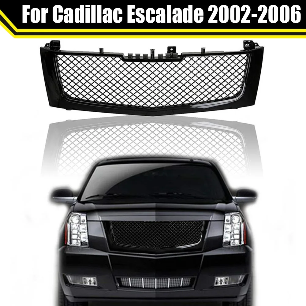 

Car Accessory Front Bumper Grille Centre Panel Styling Upper Grill For Cadillac Escalade 2002-2006 Radiator Grills