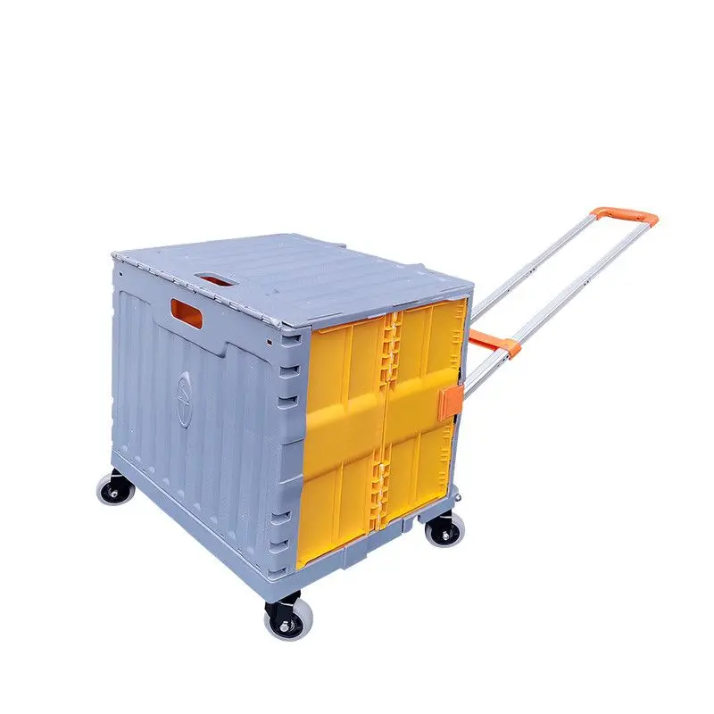 

Elf Island-Cross-Country Shopping Cart, Travel Suitcase, Folding Alloy Trolley, Light Pull-up Trailer