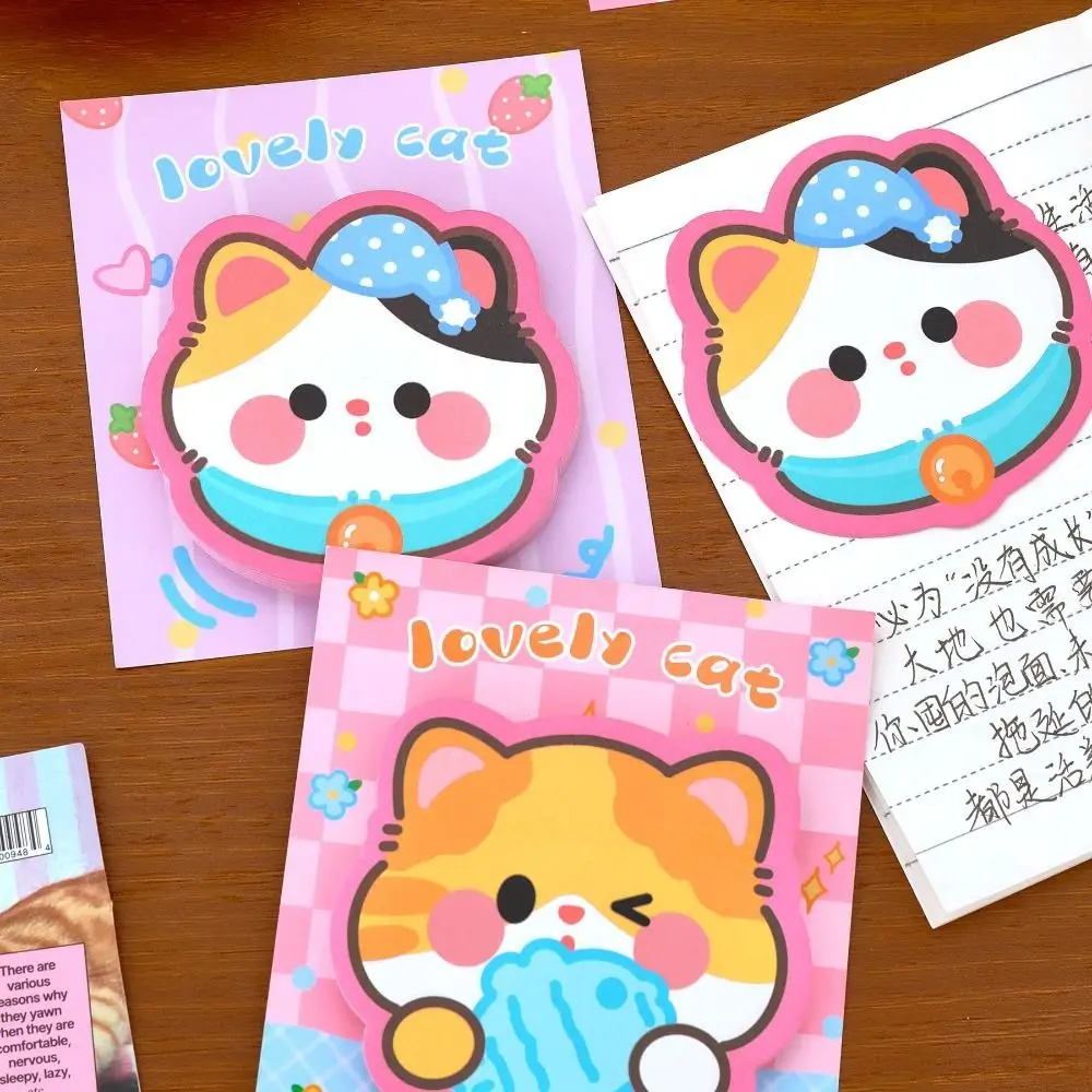 30 قطعة/المجموعة ورقة سمك القط على شكل ورق ملاحظات لاصق لا تتلف بسهولة ملاحظات لاصقة لزوجة قوية ملاحظات المفكرة طالب #1