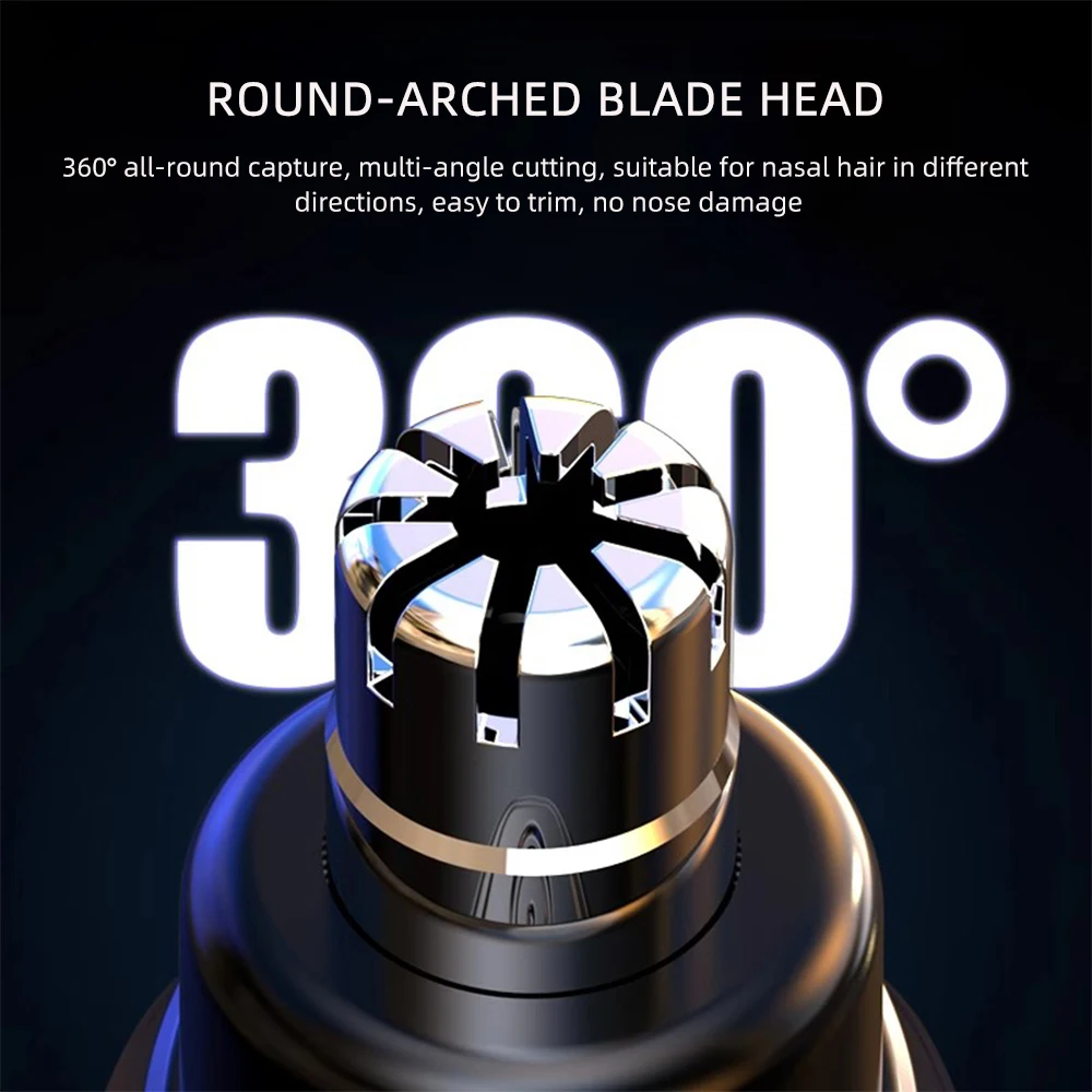 ماكينة تشذيب شعر الأنف والأذن الكهربائية المحمولة ومزيل شعر الوجه شاشة رقمية ذكية لمستوى البطارية عملية بسيطة