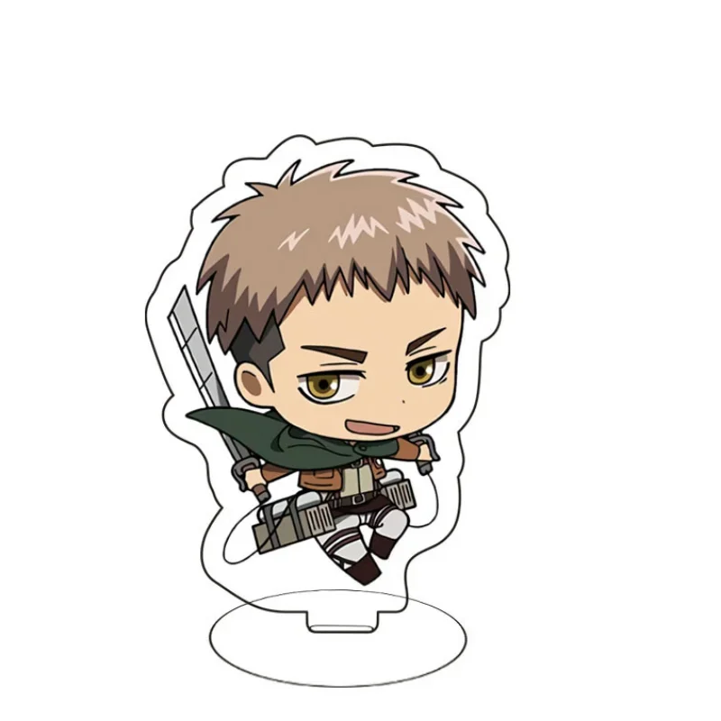 Attack on Titan Anime Figuur Acryl Stand, Model Plaat, Bureau Decor Houder, Teken, Sleutelhanger, Kerstcadeaus, 8cm