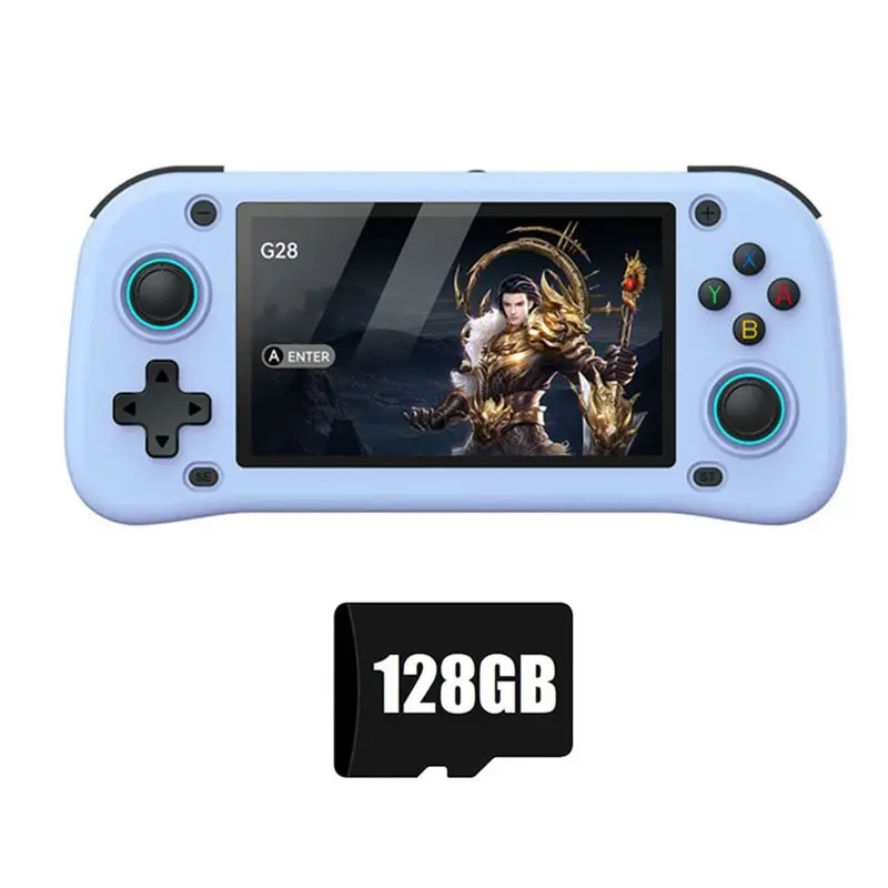 G28 Retro Handheld Video Game Console 128G Storage, 4.3 Inch HD Screen, Linux Game Player Supports 20+ Emulators C