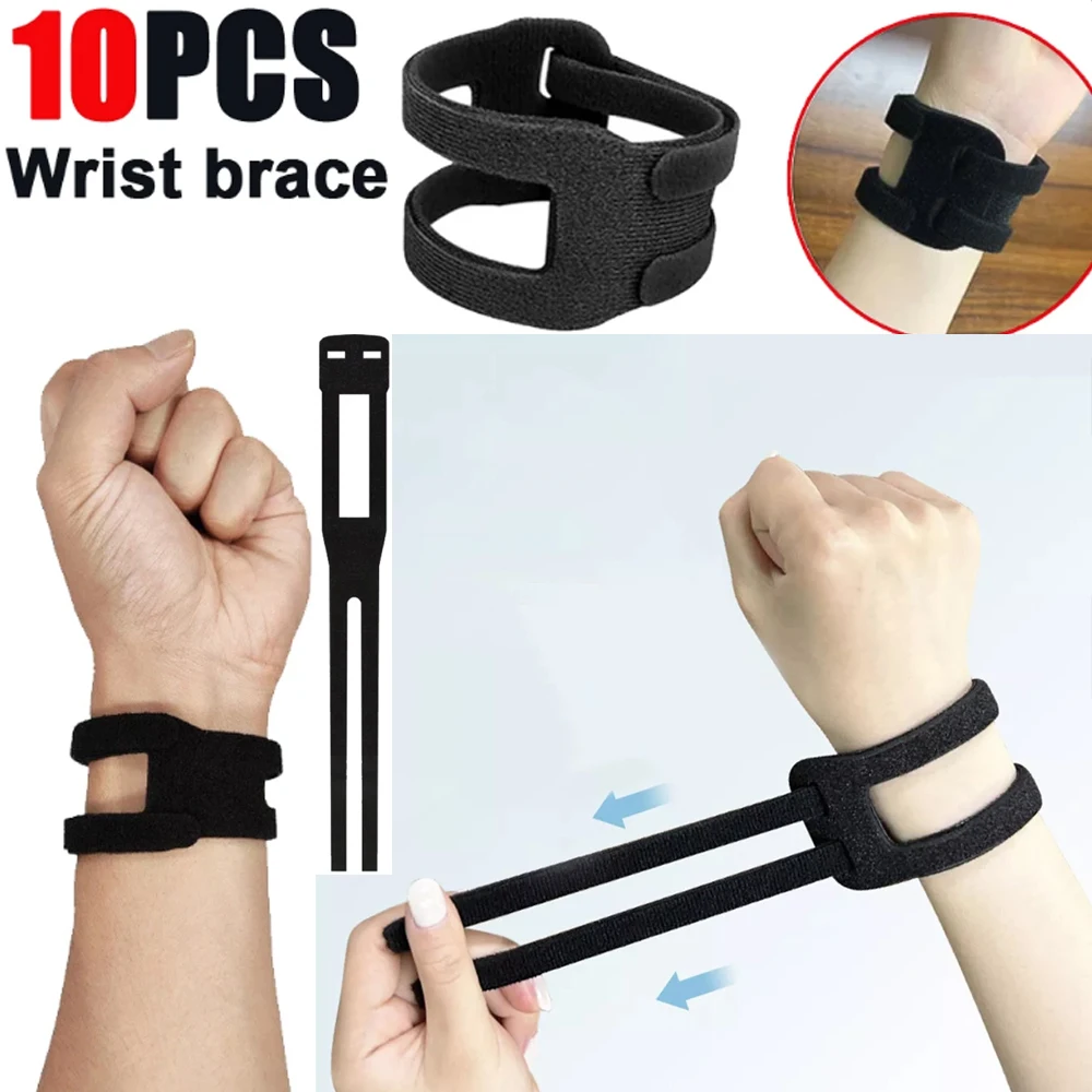 

10pcs Adjustable Support Wrist Brace Thin Sports Yoga Wrist Band Tfcc Tear Triangular Fibrocartilage Injuries Brace Ulnar Fix