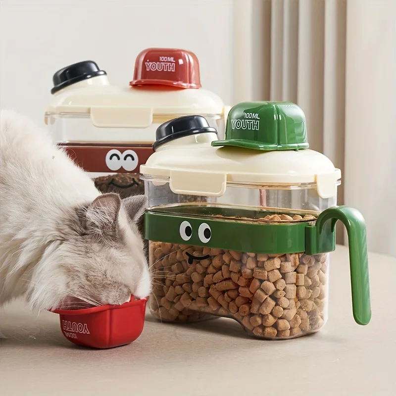 Seal Dog Food Storage Container Plastic Moisture-proof Pet Food Storage Handheld Miscellaneous Grain Storage Boxes Pets Supplies