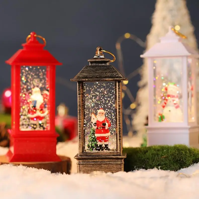 

Christmas Gift Small Present Creative Christmas Night Light Decoration Ornament Lantern Scene Arrangement Deco Noel Decoration