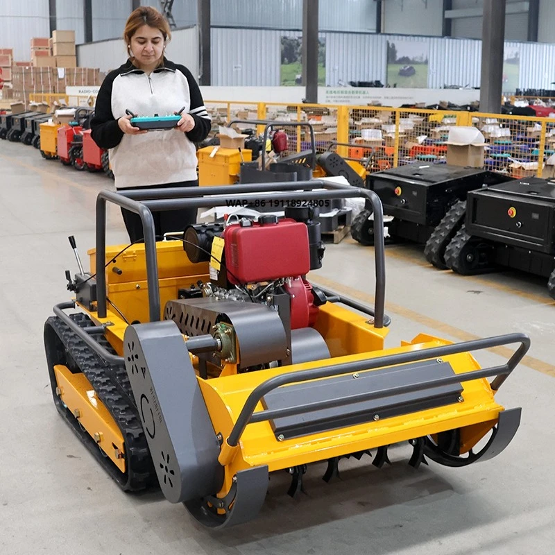 Remote Control Lawn Mower Robot  in Stock Fast Delivery Small Tractor Flail Mower Rubber Track Flail Lawn Mower ForFarm