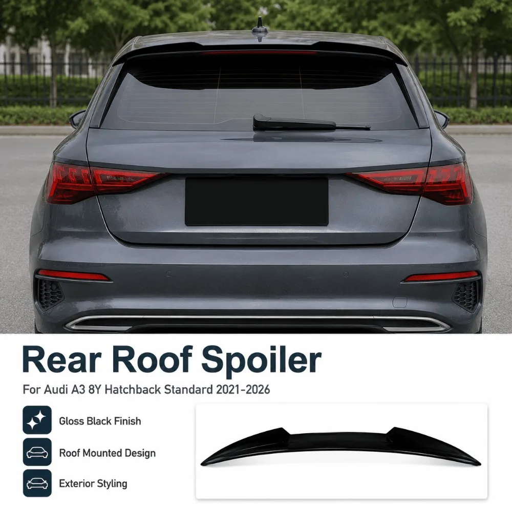 Rear Roof Spoiler For Audi A3 8Y Hatchback Standard 2021-2026 Trunk Wing Exterior Styling Auto Accessories Body Trim Upgrade Kit