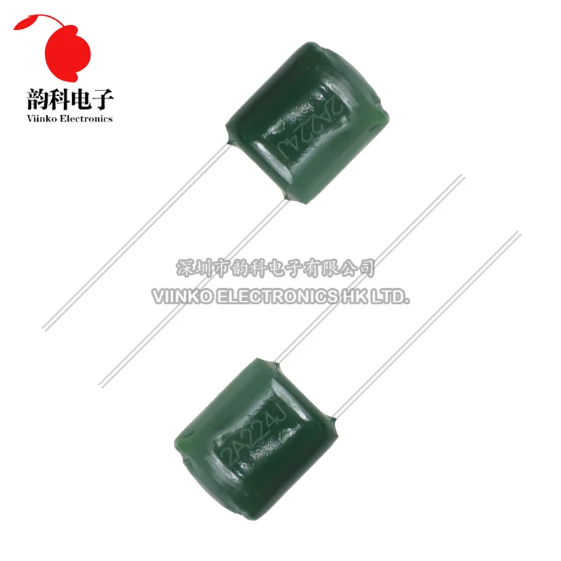 20pcs Polyester film capacitor 100V 120nF 150nF 220nF 330nF 470nF 2A124J 2A154J 2A224J 2A334J 2A474J