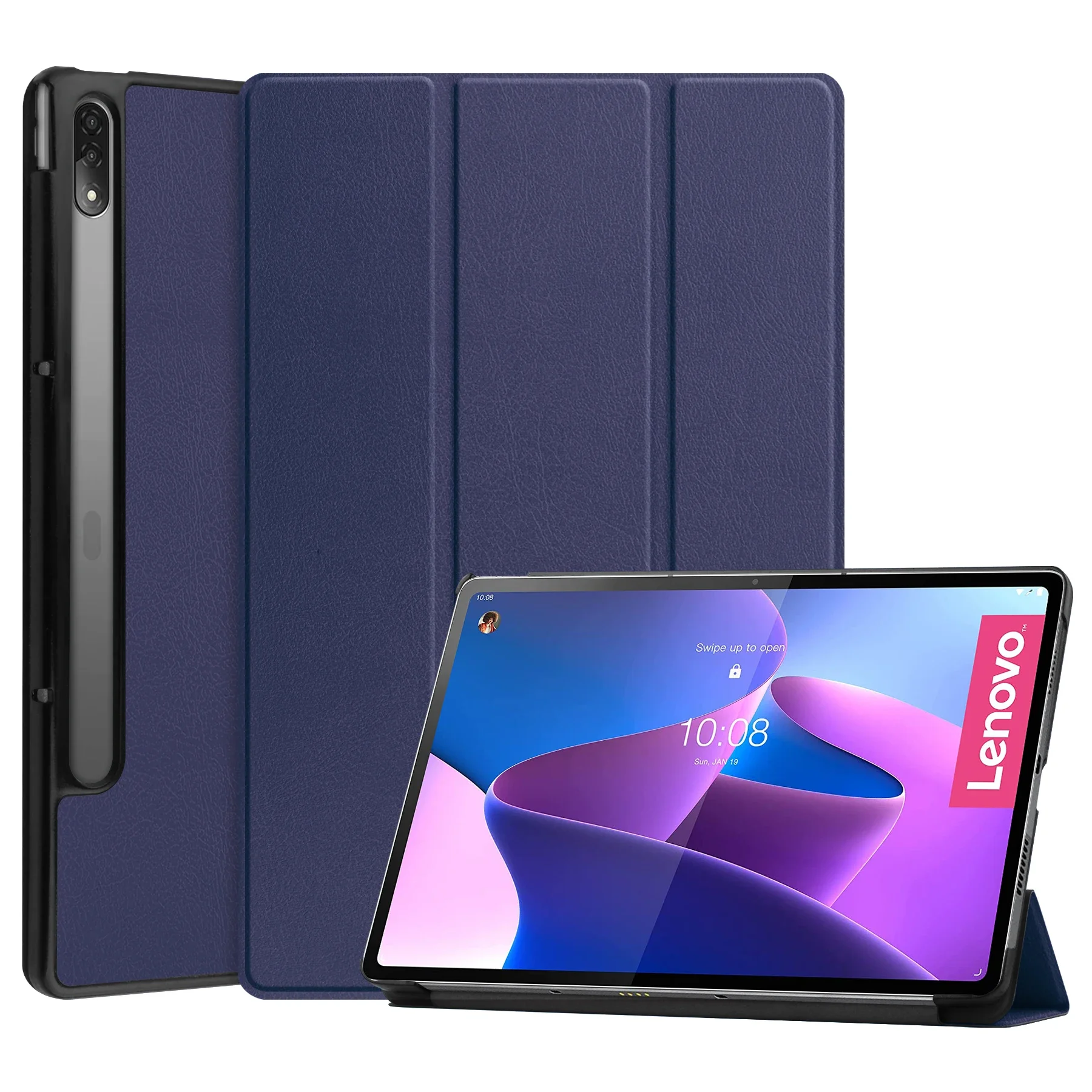 Soft Tablet Case For Lenovo Xiaoxin Pad Pro 12.7 inch 2025 TB375FC/TB373FU with Shockproof Cover Tri-Fold Stand Funda