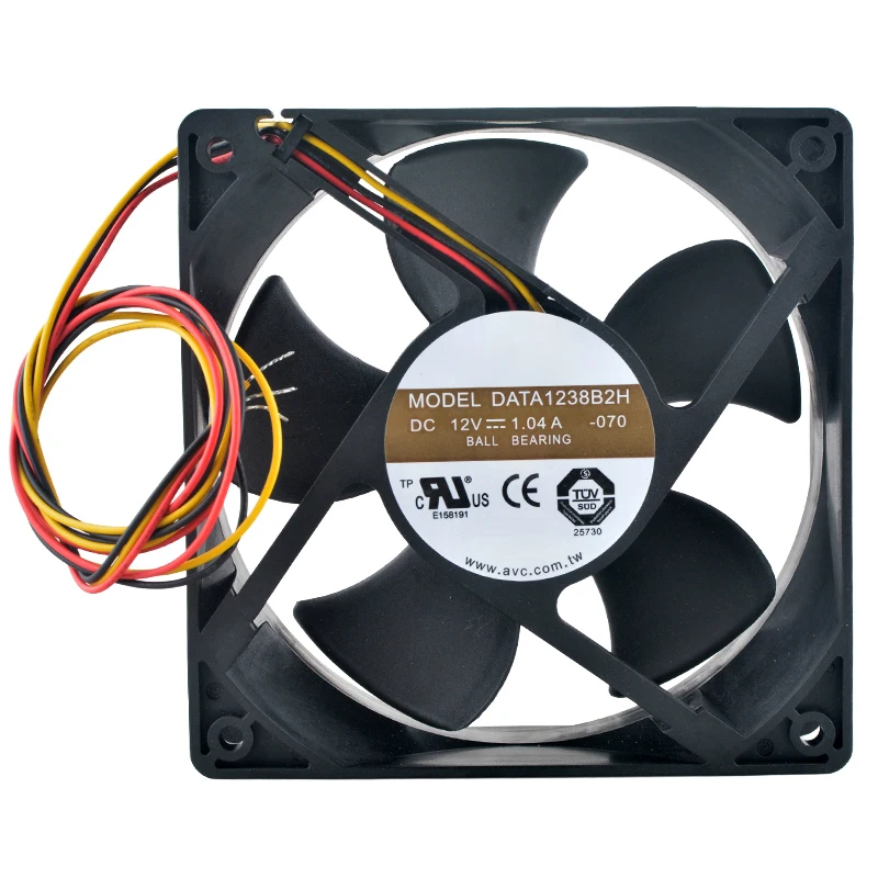 DATA1238B2H 12cm 120mm High-Speed Cooling Fan 120x120x38mm DC12V 1.04A 3-Pin with Dual Ball Bearings for 60KVA Power Supply