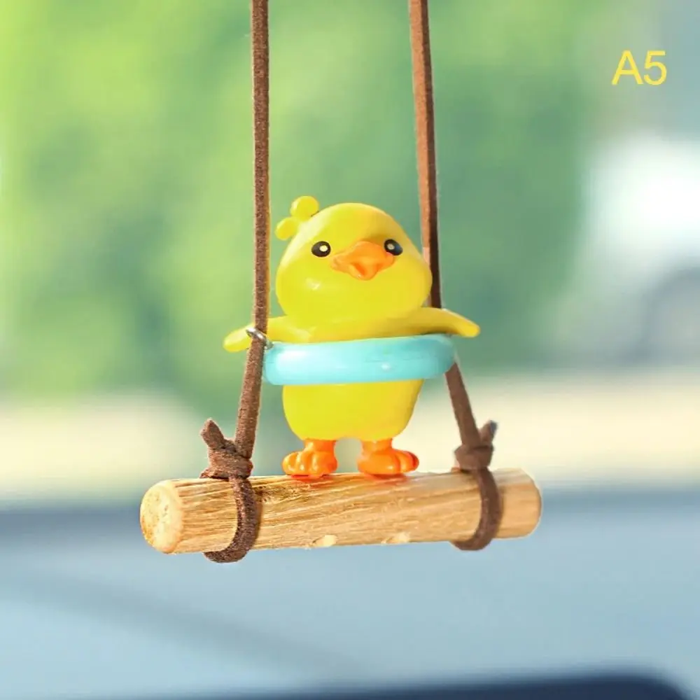 Car Auto Parts Car Accessories Cute Duck Little Yellow Duck Lovely Swinging Duck Car Pendant Cartoon Animated Portable