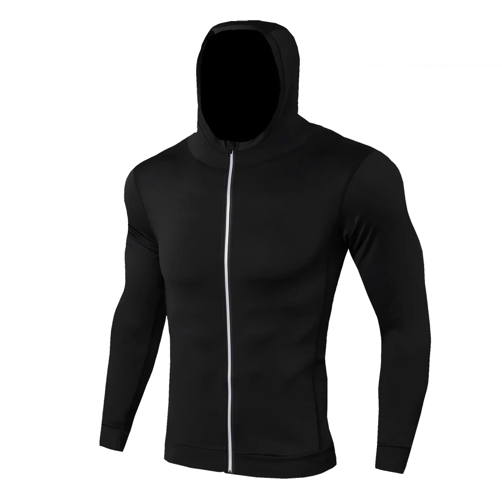 Men‘s Bodybuilding Workout Jacket Hoodies Running Joggers Sweatshirt Slim Fit Exercise Training Fitness Gym Sport Hooded Jackets