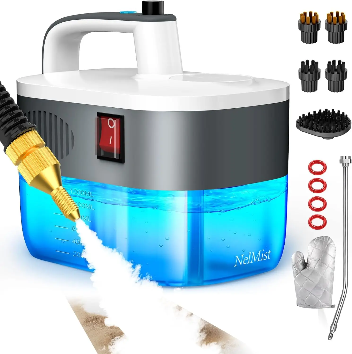 

Portable Steam Cleaner, 2500W, 10S Fast Heat, Multi-Surface for Home, Kitchen, Bathroom, Tile, Floor