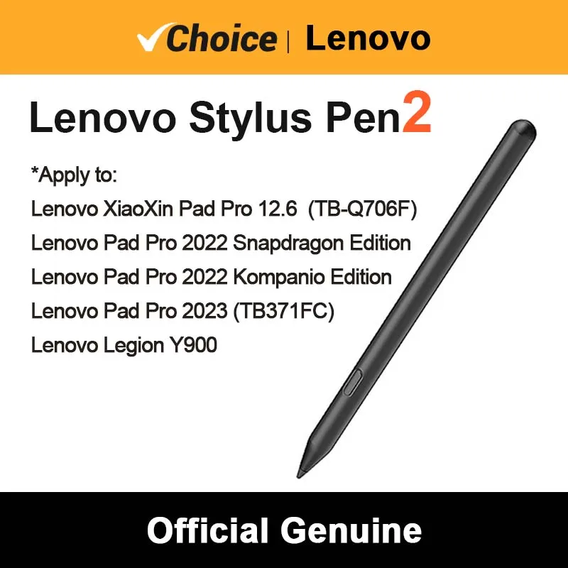 Lenovo Original Styles Pen Xiaoxin Pen2 for Lenovo P12 Pro Pad Pro 2022 Legion Y900 Pad Pro 12.7 Snapdragon Edition