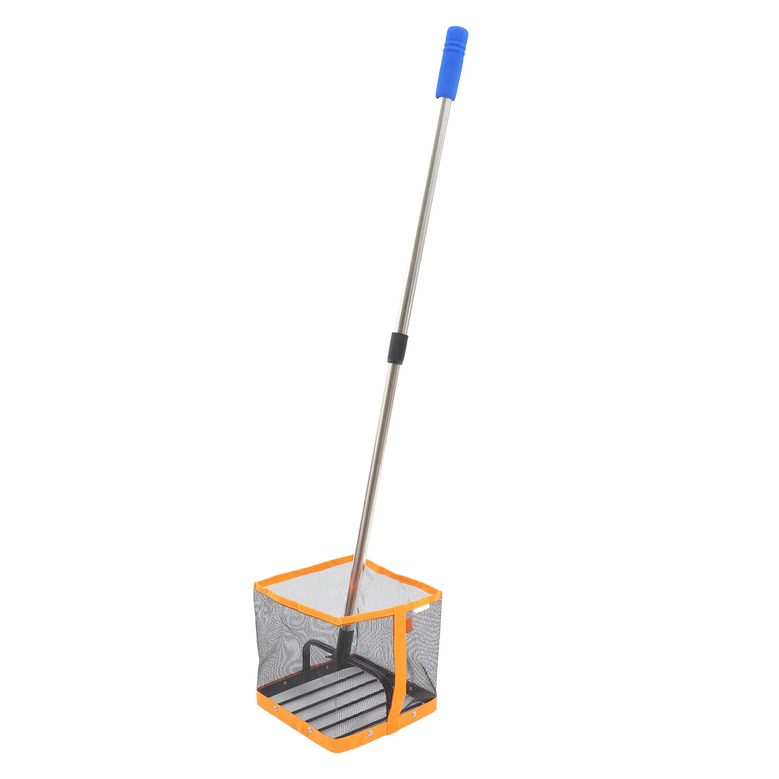 

1pc Pong Ball Picker Upper Orange Nylon Telescopic Handle Adjustable Length Collector Tool Save Space Store