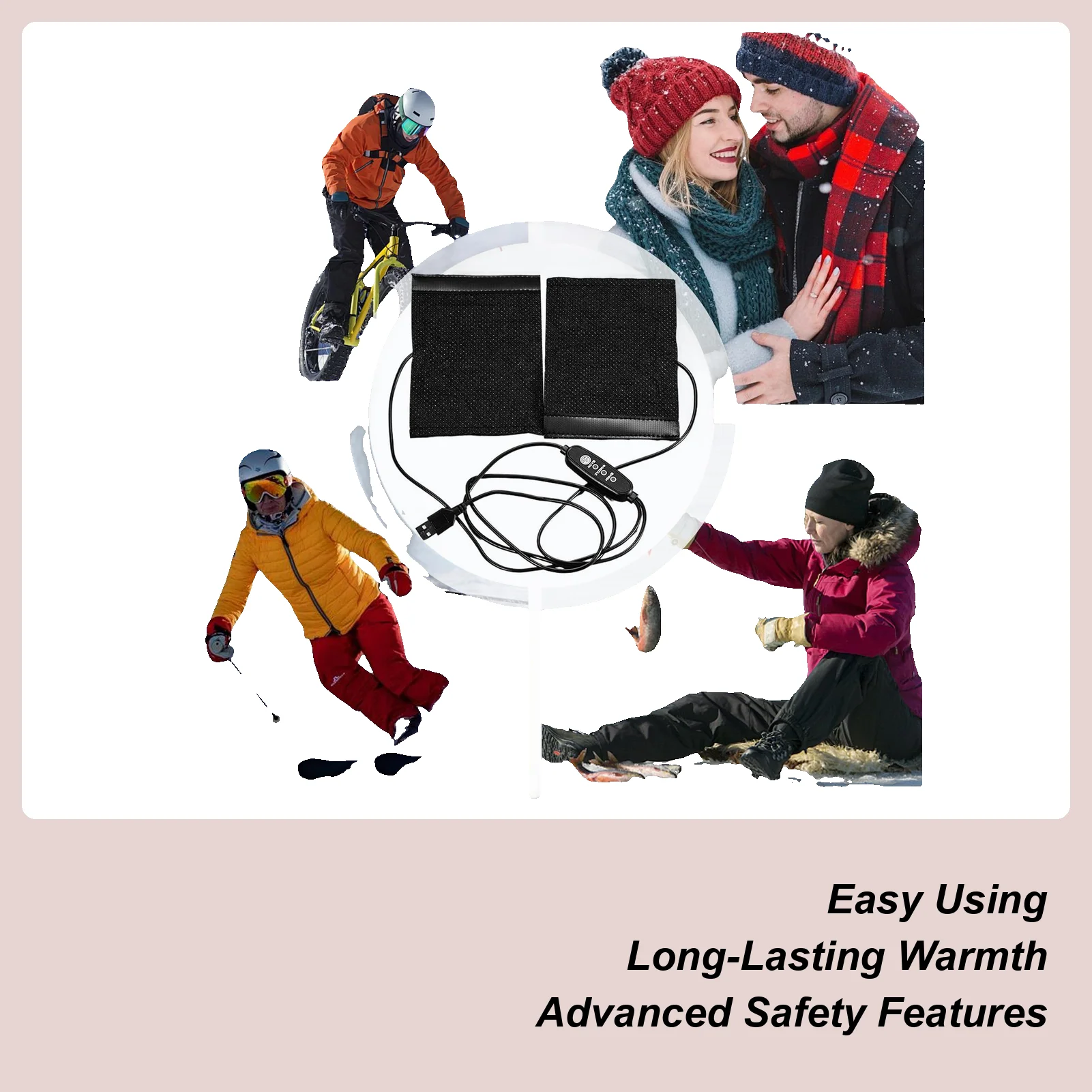 

USB-грелка, гибкая вилка, электрическая грелка, USB-грелка для автомобиля, для спины, шеи, плеч, тела, кровати, офиса, колена, ног, кемпинга