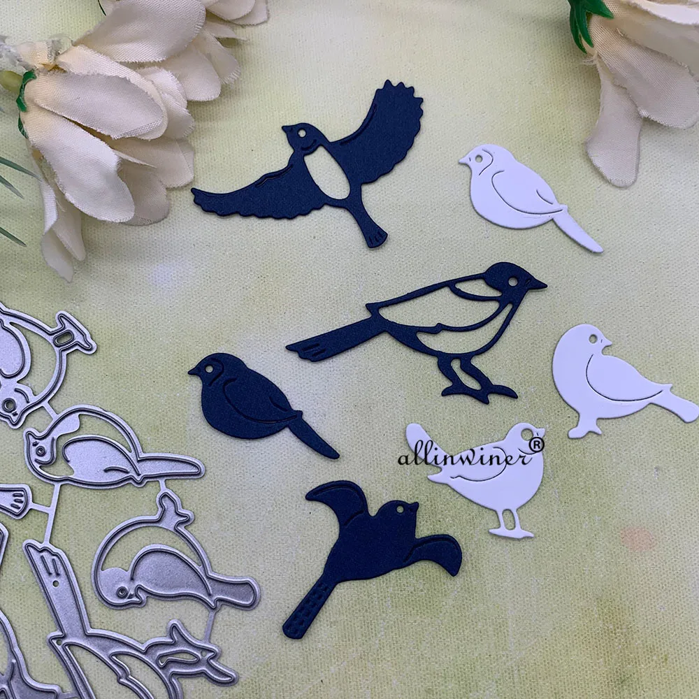 Verschiedene Vögel, Metall-Stanzschablonen für DIY-Scrapbooking, dekorative Prägung, handgefertigte Stanzschablonen
