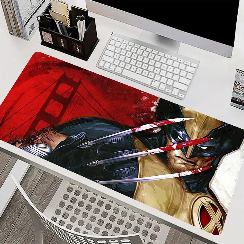 Marvel Wolverine Custom Mouse Pad Laptop Cartoon Anime Gaming Keyboard Mousepad Office PC Accessories HD Desk Mat 900x400 Carpet