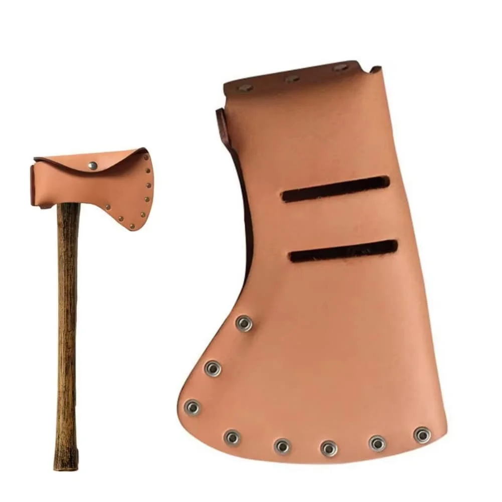 Portable Axe Head Leather Protection Covers Make Your Hatchet With Adjustable Safety For Lumberjacks Working Outdoors