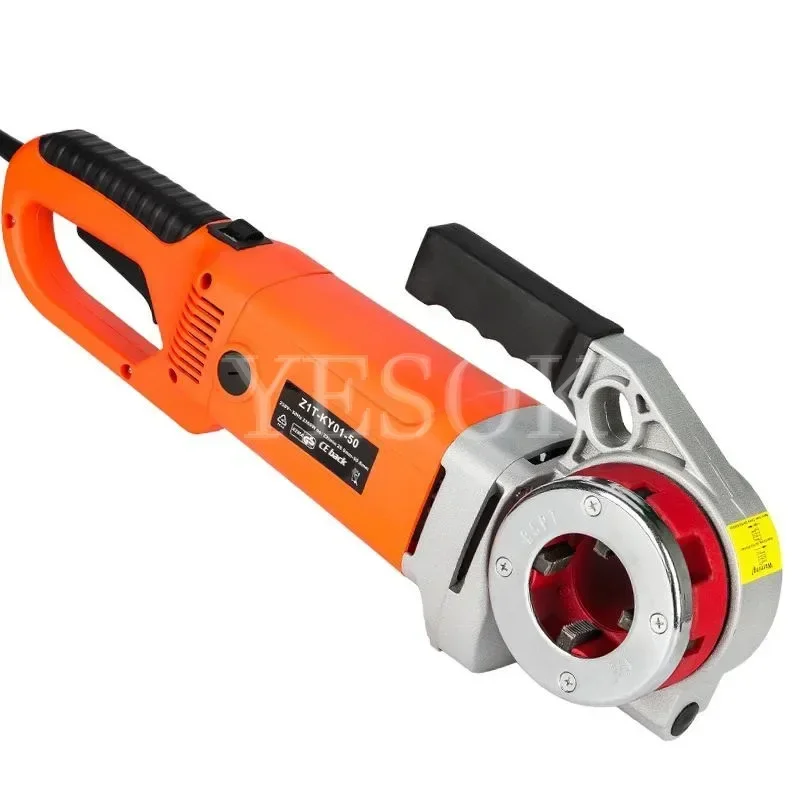 Portable Handheld Electric Pipe Threader 2300W Industrial Pipe Threading Machine With 6 Die Power Tool （110V/220V）