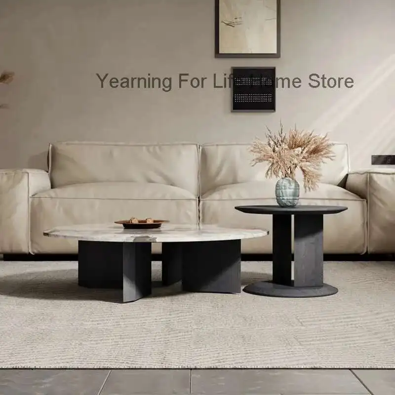 

High Quality Aesthetic Coffee Table Light Luxry Modern Minimalist Side Table Art Unique Aesthetic Mesas Bajas Chinese Furniture