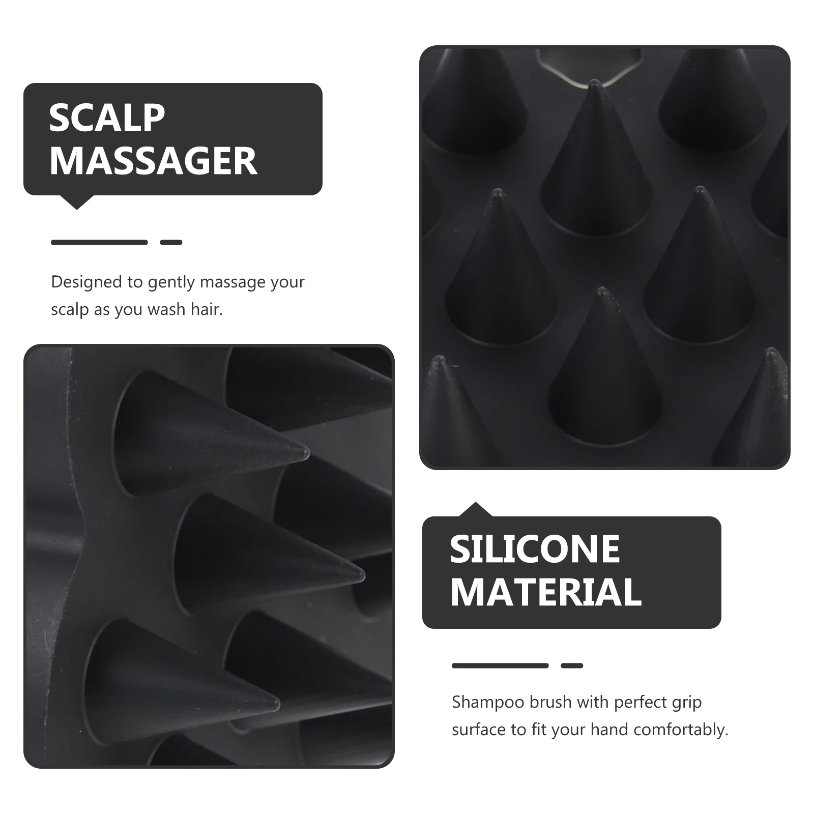 

Ergonomic Silicone Shampoo Massager Exfoliator Shower Scrub Tool For Lightweight Easy Storage Hair Care Device