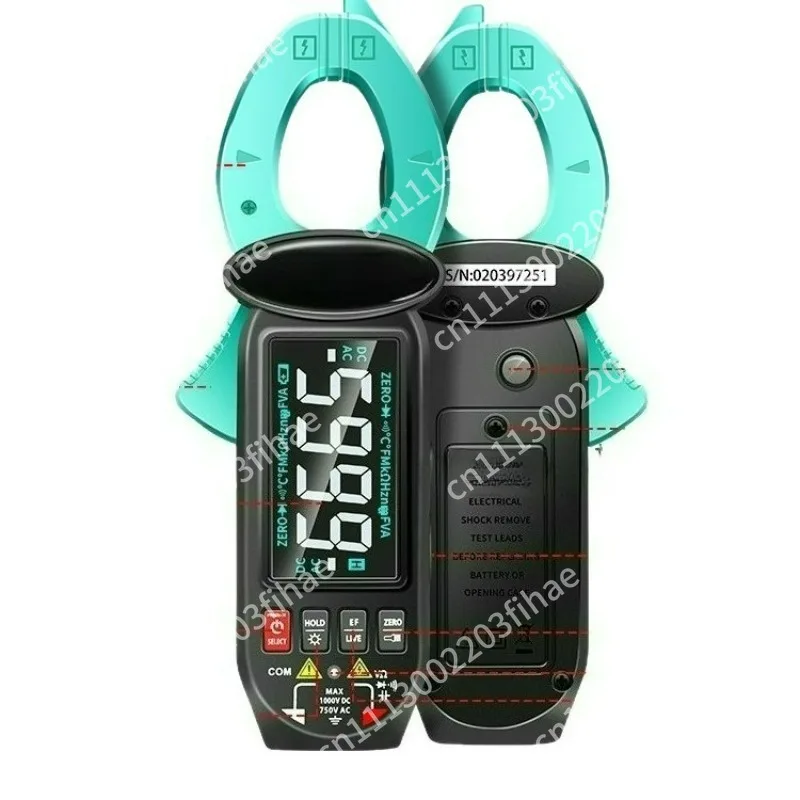 Intelligent voice anti-burn clamp multimeter, high-precision AC and DC dual-purpose, portable digital clamp meter