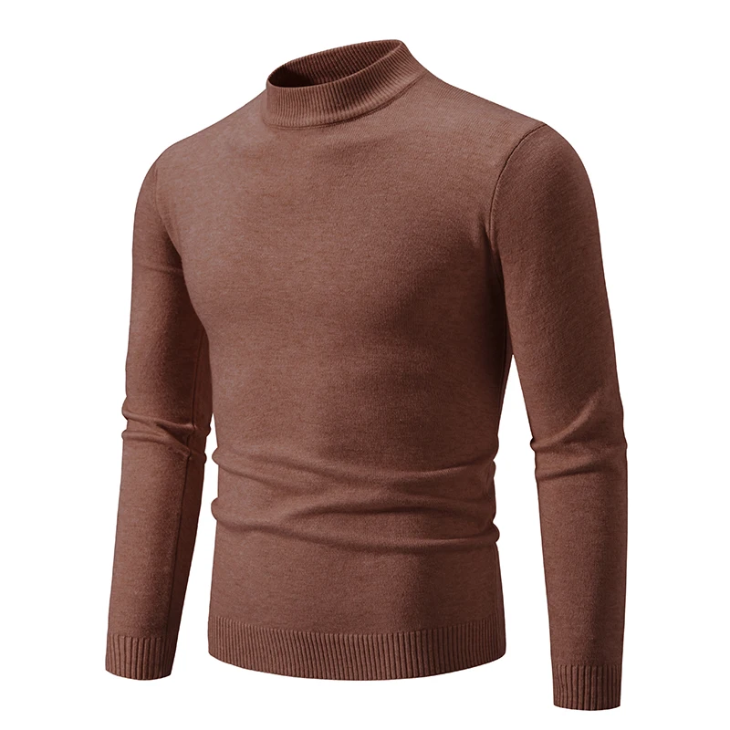 Winter High Neck Thick Warm Sweater Men Turtleneck Brand Mens Sweaters Slim Fit Pullover Men Knitwear Male Double collar