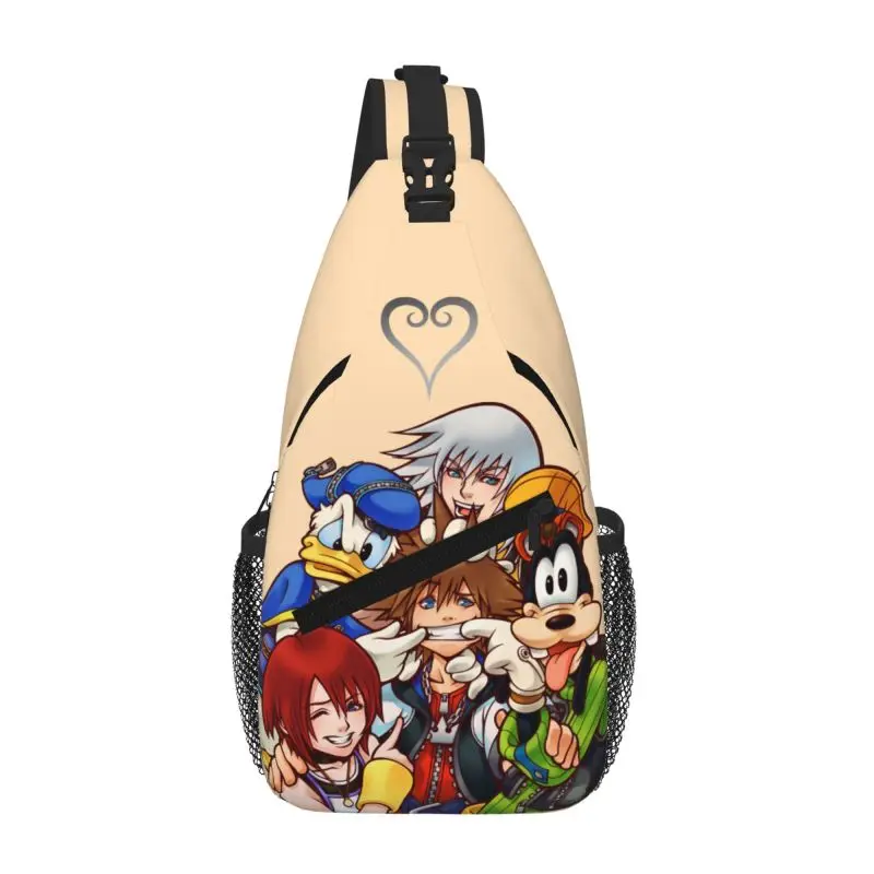 

Аниме игра Kingdom Hearts рюкзак через плечо на слинге мужской сумка на плечо на заказ для путешествий рюкзак