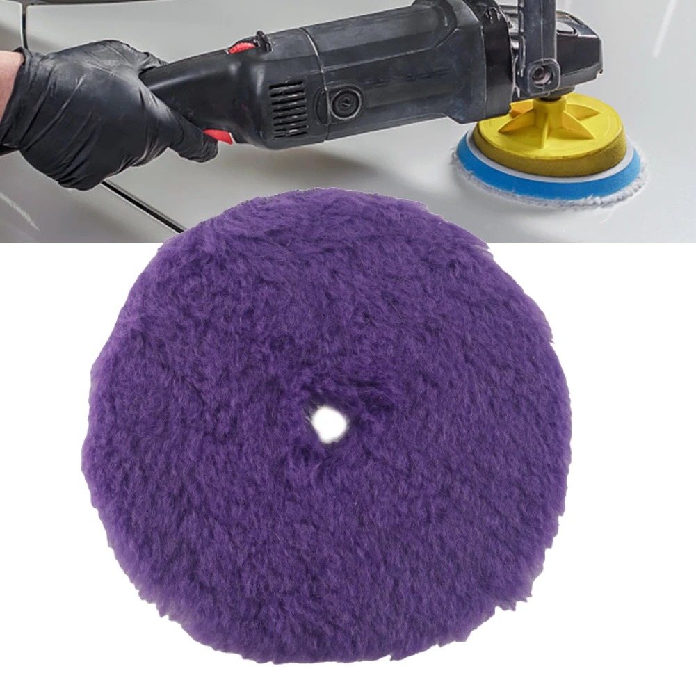

6-дюймовый фиолетовый полировальный круг из длинноворсовой ткани на липучке для быстрой полировки и финишной обработки автомобиля, абразивный инструмент для полировальной машины