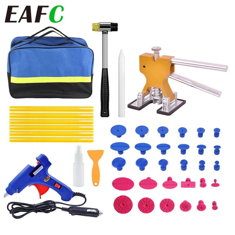

EAFC Car Paintless Dent Repair Kit Dent Repair Puller Removal Puller Tool with Glue Puller Tab Remover Car Dent Puller Tool Kit
