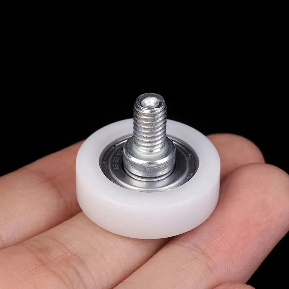 1 قطعة مع درج المسمار تحمل بكرة النايلون المعادن M6 خزانة موضوع خارجي تتحرك عجلة شقة انزلاق الباب الأسطوانة الأثاث #2