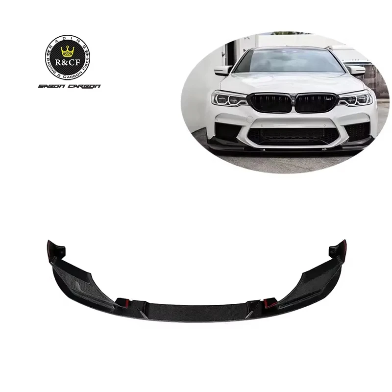 

Передняя губа из углеродного волокна M5 F90, 3D-стиль, передний бампер, спойлер для BMW M5 F90 2018-2019