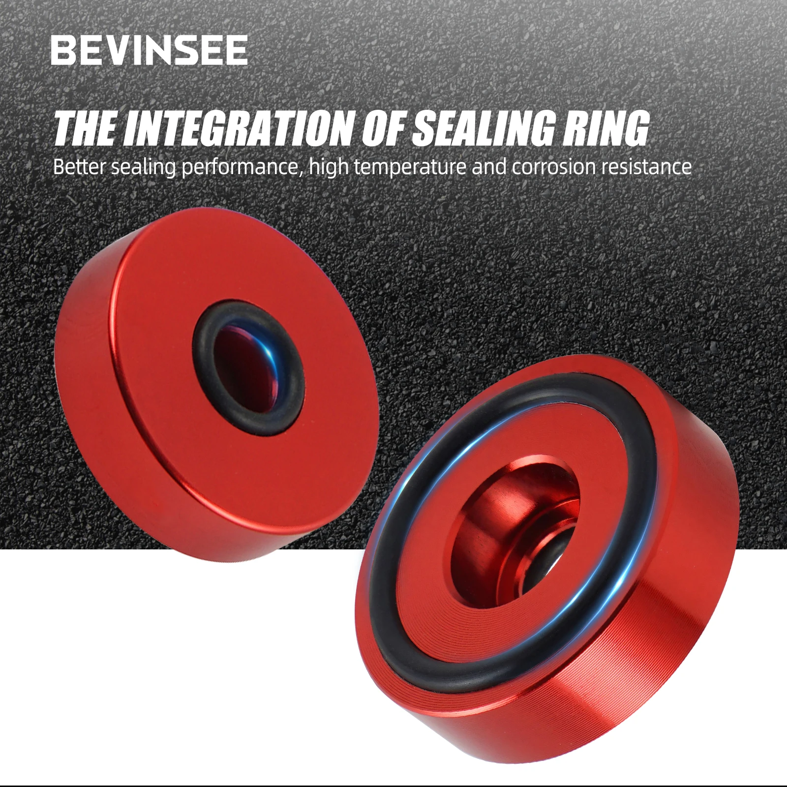 BEVINSEE Valve Cover Washer Seals Bolt Nuts Kit for Honda B series B16 B18 VTEC Engines, for Honda Prelude, for Acura Integra