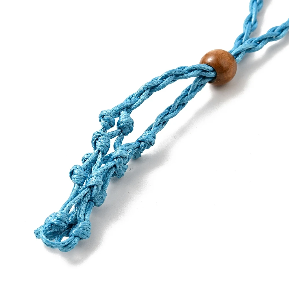 10 Stück geflochtene Wachsschnur für Makramee-Beutel, Halskettenherstellung, verstellbare Holzperlen, mehrfarbig, für austauschbaren Steinschmuck – Detail 22