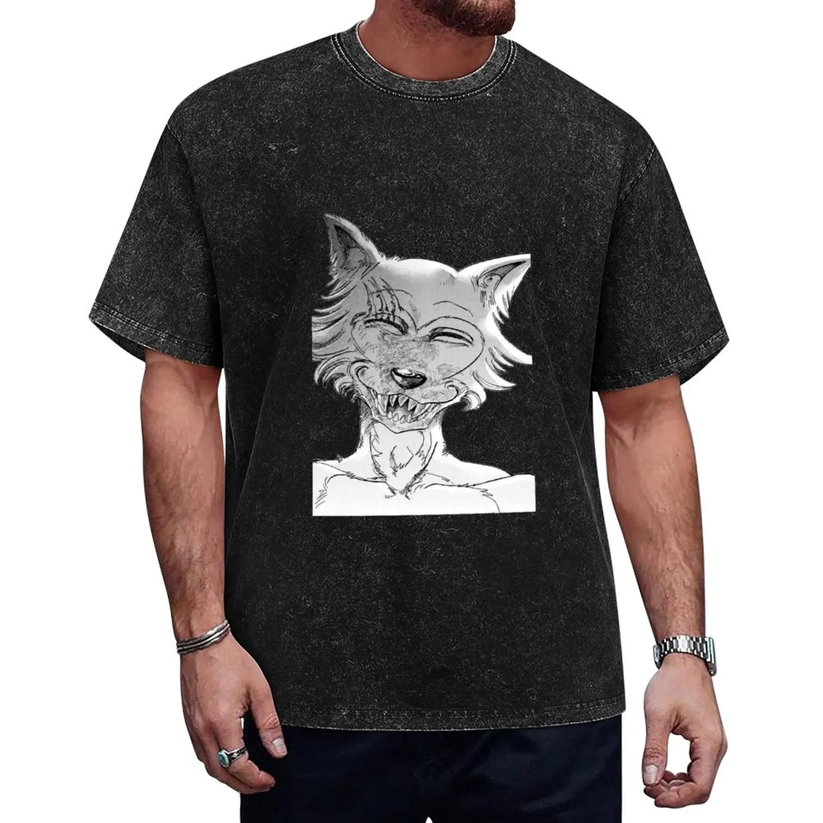 

Beastars legoshi T-Shirt summer tops vintage graphic tee oversized graphic tee mens white t shirts