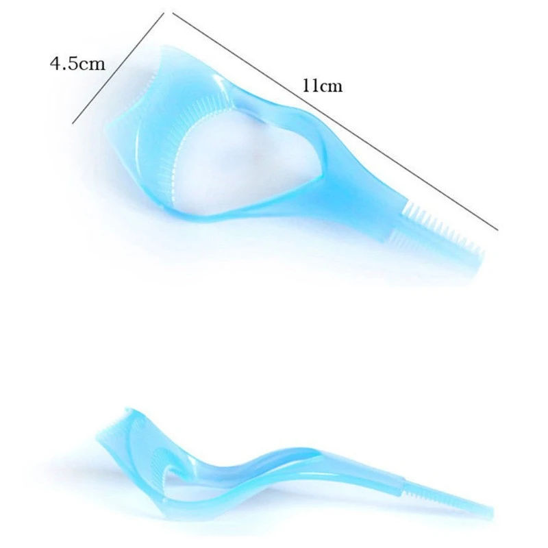 Trzywzglądowe urządzenie do pielęgnacji rzęs z uchwytem i funkcją barierową, podwójnego zastosowania do rzęs i brwi, narzędzie do pielęgnacji kosmetycznej.