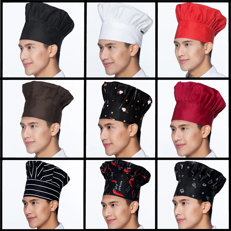 Professional Chef Hat Restaurant Kitchen Cook Hats Hotel Cafes Waiter Cap Cooking BBQ Caps Catering Services Accessories