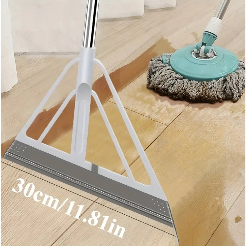 1set Magic Broom Silicone Wiper, Rotatable for Floor Window Glass, Multi-Surface Squeegee for Pet Hair Water, Home Cleaning Tool