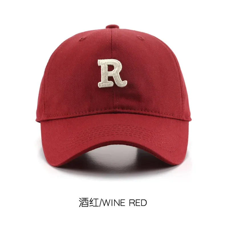 Berretto da Baseball in cotone per uomo e donna Fashion Letter "R" Patch Hat Casual Hip Hop Snapback Hat Summer Sun Caps Unisex