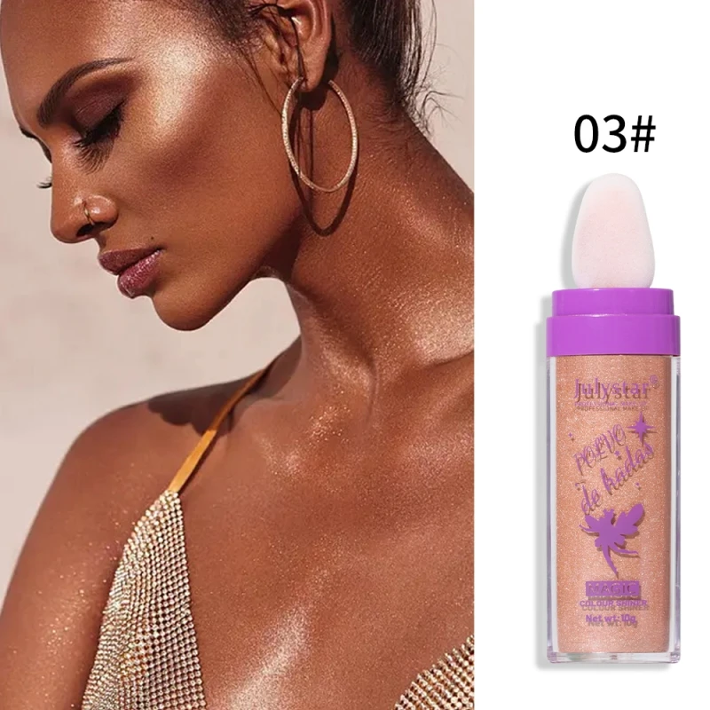 Glitter Markeerstift Poeder Glinstert Fee Poeder Fleuren Gezicht Bronzer Contour Oogschaduw Blush Stick Accentueren Schoonheid Toverstaf Make-Up